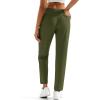 imageMAGCOMSEN Womens Hiking Pants Lightweight Quick Dry UPF 50 Water Resistant Elastic Waist Golf Travel Pants Zip PocketsArmy Green