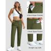 imageMAGCOMSEN Womens Hiking Pants Lightweight Quick Dry UPF 50 Water Resistant Elastic Waist Golf Travel Pants Zip PocketsArmy Green