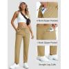 imageMAGCOMSEN Womens Hiking Pants Lightweight Quick Dry UPF 50 Water Resistant Elastic Waist Golf Travel Pants Zip PocketsKhaki