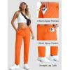 imageMAGCOMSEN Womens Hiking Pants Lightweight Quick Dry UPF 50 Water Resistant Elastic Waist Golf Travel Pants Zip PocketsOrange