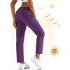imageMAGCOMSEN Womens Hiking Pants Lightweight Quick Dry UPF 50 Water Resistant Elastic Waist Golf Travel Pants Zip PocketsPurple Red