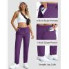 imageMAGCOMSEN Womens Hiking Pants Lightweight Quick Dry UPF 50 Water Resistant Elastic Waist Golf Travel Pants Zip PocketsPurple Red