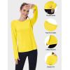 imageMAGCOMSEN Womens Long Sleeve Shirts UPF 80 Quick Dry Athletic Workout Tee Shirts with Thumb Holes Rash Guard Swim TopsBright Yellow