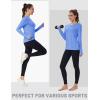 imageMAGCOMSEN Womens Long Sleeve Shirts UPF 80 Quick Dry Athletic Workout Tee Shirts with Thumb Holes Rash Guard Swim TopsLightblue