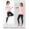 imageMAGCOMSEN Womens Long Sleeve Shirts UPF 80 Quick Dry Athletic Workout Tee Shirts with Thumb Holes Rash Guard Swim TopsLightpink
