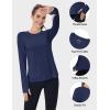 imageMAGCOMSEN Womens Long Sleeve Shirts UPF 80 Quick Dry Athletic Workout Tee Shirts with Thumb Holes Rash Guard Swim TopsNavy Blue