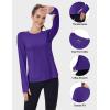 imageMAGCOMSEN Womens Long Sleeve Shirts UPF 80 Quick Dry Athletic Workout Tee Shirts with Thumb Holes Rash Guard Swim TopsPurple