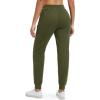 imageMAGCOMSEN Womens Sherpa Lined Sweatpants Winter Warm Fleece Pants Insulated Thermal Athletic Joggers with PocketsArmy Green