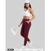 imageMAGCOMSEN Womens Sherpa Lined Sweatpants Winter Warm Fleece Pants Insulated Thermal Athletic Joggers with PocketsBurgundy