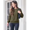 imageMAGCOMSEN Womens Sherpa Lined Sweatshirts Thermal Casual Crewneck Fleece Pullover Winter Warm Thick TopsArmy Green