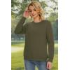 imageMAGCOMSEN Womens Sherpa Lined Sweatshirts Thermal Casual Crewneck Fleece Pullover Winter Warm Thick TopsArmy Green