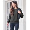 imageMAGCOMSEN Womens Sherpa Lined Sweatshirts Thermal Casual Crewneck Fleece Pullover Winter Warm Thick TopsDark Grey