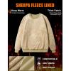 imageMAGCOMSEN Womens Sherpa Lined Sweatshirts Thermal Casual Crewneck Fleece Pullover Winter Warm Thick TopsKhaki