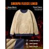 imageMAGCOMSEN Womens Sherpa Lined Sweatshirts Thermal Casual Crewneck Fleece Pullover Winter Warm Thick TopsNavy