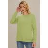 imageMAGCOMSEN Womens Sherpa Lined Sweatshirts Thermal Casual Crewneck Fleece Pullover Winter Warm Thick TopsOlive Green