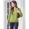 imageMAGCOMSEN Womens Sherpa Lined Sweatshirts Thermal Casual Crewneck Fleece Pullover Winter Warm Thick TopsOlive Green