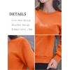 imageMAGCOMSEN Womens Sherpa Lined Sweatshirts Thermal Casual Crewneck Fleece Pullover Winter Warm Thick TopsOrange