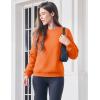 imageMAGCOMSEN Womens Sherpa Lined Sweatshirts Thermal Casual Crewneck Fleece Pullover Winter Warm Thick TopsOrange