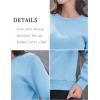 imageMAGCOMSEN Womens Sherpa Lined Sweatshirts Thermal Casual Crewneck Fleece Pullover Winter Warm Thick TopsSky Blue