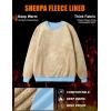 imageMAGCOMSEN Womens Sherpa Lined Sweatshirts Thermal Casual Crewneck Fleece Pullover Winter Warm Thick TopsSky Blue