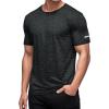imageMAGCOMSEN Mens Workout T Shirts Athletic Short Sleeve Crew Neck Tee Lightweight Dry Fit Running Gym ShirtsBlack