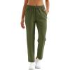 imageMAGCOMSEN Womens Hiking Pants Lightweight Quick Dry UPF 50 Water Resistant Elastic Waist Golf Travel Pants Zip PocketsArmy Green