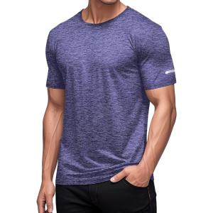 imageMAGCOMSEN Mens Workout T Shirts Athletic Short Sleeve Crew Neck Tee Lightweight Dry Fit Running Gym ShirtsViolet