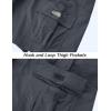 imageMAGCOMSEN Mens Cargo Shorts with 6 Pockets Twill Elastic Above Knee Pants Casual Work ShortsDark Grey