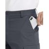 imageMAGCOMSEN Mens Cargo Shorts with 6 Pockets Twill Elastic Above Knee Pants Casual Work ShortsDark Grey