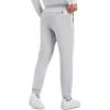 imageMAGCOMSEN Mens Fleece Joggers Winter Thermal Warm Pants Thicken Fleece Lined Athletic Casual Sweatpants with 3 PocketsLightgrey