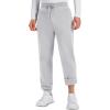 imageMAGCOMSEN Mens Fleece Joggers Winter Thermal Warm Pants Thicken Fleece Lined Athletic Casual Sweatpants with 3 PocketsLightgrey