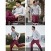 imageMAGCOMSEN Mens Fleece Joggers Winter Thermal Warm Pants Thicken Fleece Lined Athletic Casual Sweatpants with 3 PocketsWinered