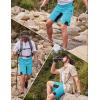 imageMAGCOMSEN Mens Hiking Shorts 5 Pockets Ripstop Quick Dry Summer Athletic Shorts for Workout Hiking CyclingIce Blue