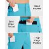 imageMAGCOMSEN Mens Hiking Shorts 5 Pockets Ripstop Quick Dry Summer Athletic Shorts for Workout Hiking CyclingIce Blue