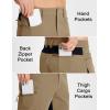 imageMAGCOMSEN Mens Hiking Shorts 5 Pockets Ripstop Quick Dry Summer Athletic Shorts for Workout Hiking CyclingKhaki