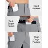 imageMAGCOMSEN Mens Hiking Shorts 5 Pockets Ripstop Quick Dry Summer Athletic Shorts for Workout Hiking CyclingLight Grey