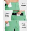imageMAGCOMSEN Mens Hiking Shorts 5 Pockets Ripstop Quick Dry Summer Athletic Shorts for Workout Hiking CyclingMint Green