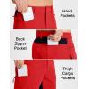imageMAGCOMSEN Mens Hiking Shorts 5 Pockets Ripstop Quick Dry Summer Athletic Shorts for Workout Hiking CyclingTomato Red