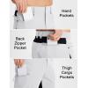 imageMAGCOMSEN Mens Hiking Shorts 5 Pockets Ripstop Quick Dry Summer Athletic Shorts for Workout Hiking CyclingWhite