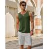 imageMAGCOMSEN Mens UPF 50 Tank Top Gym Workout Sleeveless Muscle Shirts Sun Protection Cut Off Shirts Summer Sleeveless T ShirtArmygreen