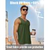 imageMAGCOMSEN Mens UPF 50 Tank Top Gym Workout Sleeveless Muscle Shirts Sun Protection Cut Off Shirts Summer Sleeveless T ShirtArmygreen
