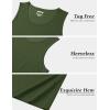 imageMAGCOMSEN Mens UPF 50 Tank Top Gym Workout Sleeveless Muscle Shirts Sun Protection Cut Off Shirts Summer Sleeveless T ShirtArmygreen