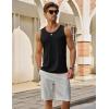 imageMAGCOMSEN Mens UPF 50 Tank Top Gym Workout Sleeveless Muscle Shirts Sun Protection Cut Off Shirts Summer Sleeveless T ShirtBlack
