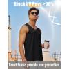 imageMAGCOMSEN Mens UPF 50 Tank Top Gym Workout Sleeveless Muscle Shirts Sun Protection Cut Off Shirts Summer Sleeveless T ShirtBlack