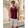 imageMAGCOMSEN Mens UPF 50 Tank Top Gym Workout Sleeveless Muscle Shirts Sun Protection Cut Off Shirts Summer Sleeveless T ShirtBurgundy