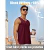 imageMAGCOMSEN Mens UPF 50 Tank Top Gym Workout Sleeveless Muscle Shirts Sun Protection Cut Off Shirts Summer Sleeveless T ShirtBurgundy