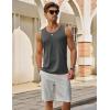 imageMAGCOMSEN Mens UPF 50 Tank Top Gym Workout Sleeveless Muscle Shirts Sun Protection Cut Off Shirts Summer Sleeveless T ShirtGray