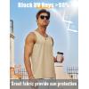 imageMAGCOMSEN Mens UPF 50 Tank Top Gym Workout Sleeveless Muscle Shirts Sun Protection Cut Off Shirts Summer Sleeveless T ShirtLight Apricot