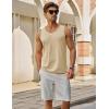 imageMAGCOMSEN Mens UPF 50 Tank Top Gym Workout Sleeveless Muscle Shirts Sun Protection Cut Off Shirts Summer Sleeveless T ShirtLight Apricot