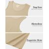 imageMAGCOMSEN Mens UPF 50 Tank Top Gym Workout Sleeveless Muscle Shirts Sun Protection Cut Off Shirts Summer Sleeveless T ShirtLight Apricot
